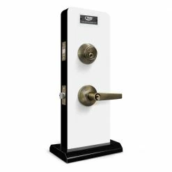 Hot Sale ✔️ Premier Lock Antique Brass Entry Lock Set Door Lever Handle and Deadbolt Keyed Alike KW1 Keyway. 24 Total Keys, Keyed Alike by Set 🔔 -Premier Lock Sales premier lock door lock combo packs led04 6 40 1000