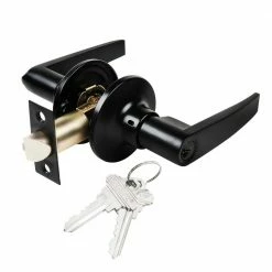 Cheap 🔔 Premier Lock Matte Black Light Commercial Duty Entry Door Lever Lock Set with 8 Keys Total, (4-Pack, Keyed Alike) 🧨