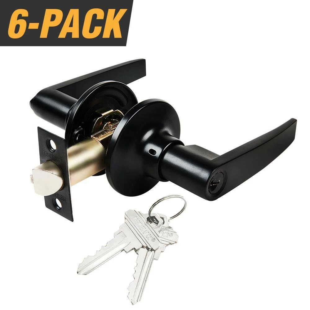 Best Pirce ✨ Premier Lock Matte Black Light Commercial Duty Entry Door Lever Lock Set with 12 Keys Total, (6-Pack, Keyed Alike) ✔️ 2 Best Pirce ✨ Premier Lock Matte Black Light Commercial Duty Entry Door Lever Lock Set with 12 Keys Total, (6-Pack, Keyed Alike) ✔️ - Image 2