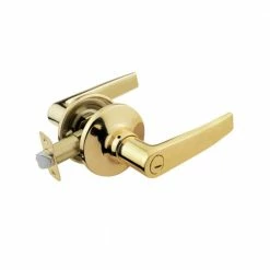 Buy 🔥 Premier Lock Polished Brass Privacy Door Lever Lock Set with 2 Keys 😍