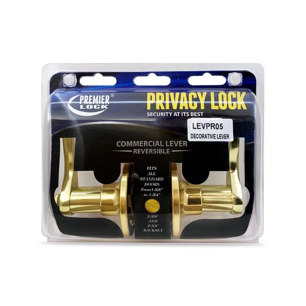 Best reviews of π Premier Lock Polished Brass Decorative Privacy Door Lever Lock Set π 2 Best reviews of π Premier Lock Polished Brass Decorative Privacy Door Lever Lock Set π - Image 2