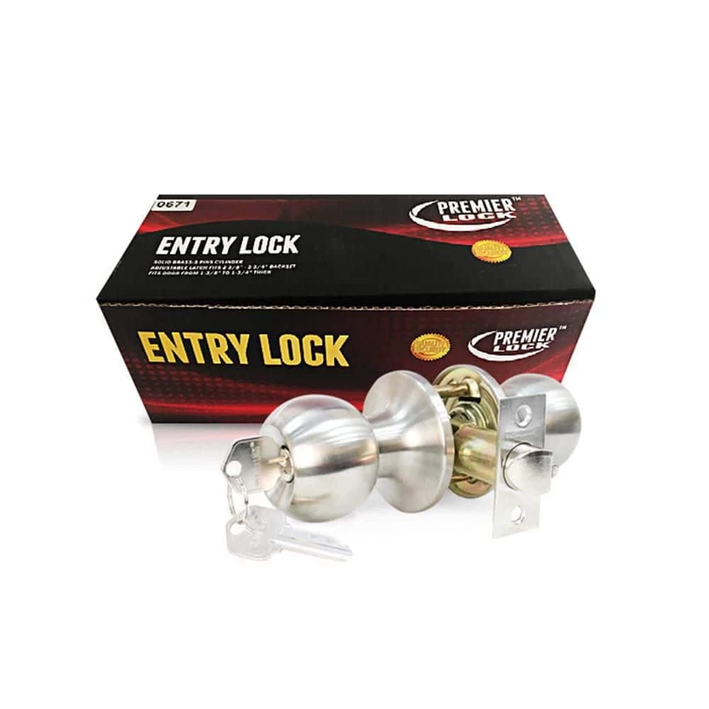Cheapest ✔️ Premier Lock Stainless Steel Entry Door Knob with 6 KW1 Keys (3-Pack, Keyed Alike) ✨ 3 Cheapest ✔️ Premier Lock Stainless Steel Entry Door Knob with 6 KW1 Keys (3-Pack, Keyed Alike) ✨ - Image 3