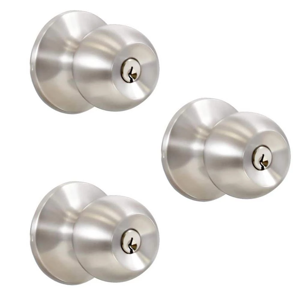 Cheapest ✔️ Premier Lock Stainless Steel Entry Door Knob with 6 KW1 Keys (3-Pack, Keyed Alike) ✨ 1 Cheapest ✔️ Premier Lock Stainless Steel Entry Door Knob with 6 KW1 Keys (3-Pack, Keyed Alike) ✨