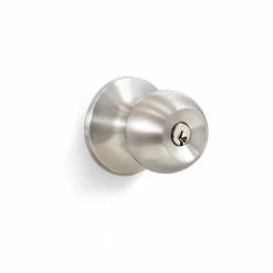 New 🥰 Premier Lock Stainless Steel Entry Door Knob with 2 KW1 Keys 👏