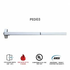 Cheapest ❤️ Premier Lock Heavy-Duty 36-42 in. Panic Bar Exit Device Fire Rated Grade-1 😉