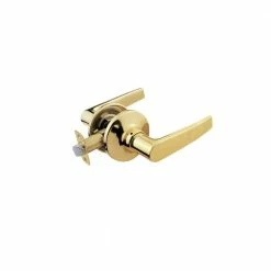 Outlet ⭐ Premier Lock Polished Brass Passage Door Lever Lever Set ⭐