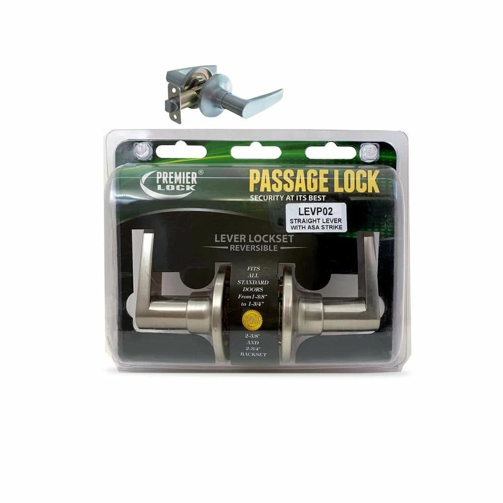 Outlet β Premier Lock Satin Nickel Passage Door Lever Set π 2 Outlet β Premier Lock Satin Nickel Passage Door Lever Set π - Image 2