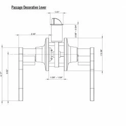 Promo 🥰 Premier Lock Satin Nickel Decorative Passage Door Lever Set 🤩 -Premier Lock Sales premier lock passage door handles levp06 40 1000