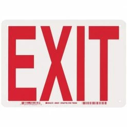 New β€οΈ Brady 7 in. x 10 in. Glow-in-the-Dark Plastic Exit Sign π