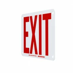 New ❤️ Brady 7 in. x 10 in. Glow-in-the-Dark Plastic Exit Sign 👍 -Premier Lock Sales red brady business signs 80281 a0 1000