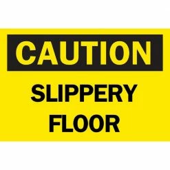 Flash Sale 🎁 Brady 10 in. x 14 in. Plastic Caution Slippery Floor OSHA Safety Sign 🌟