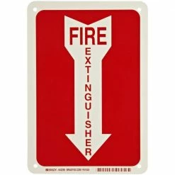Buy 🌟 Brady 10 in. x 14 in. Fire Extinguisher Sign with Picto 💯