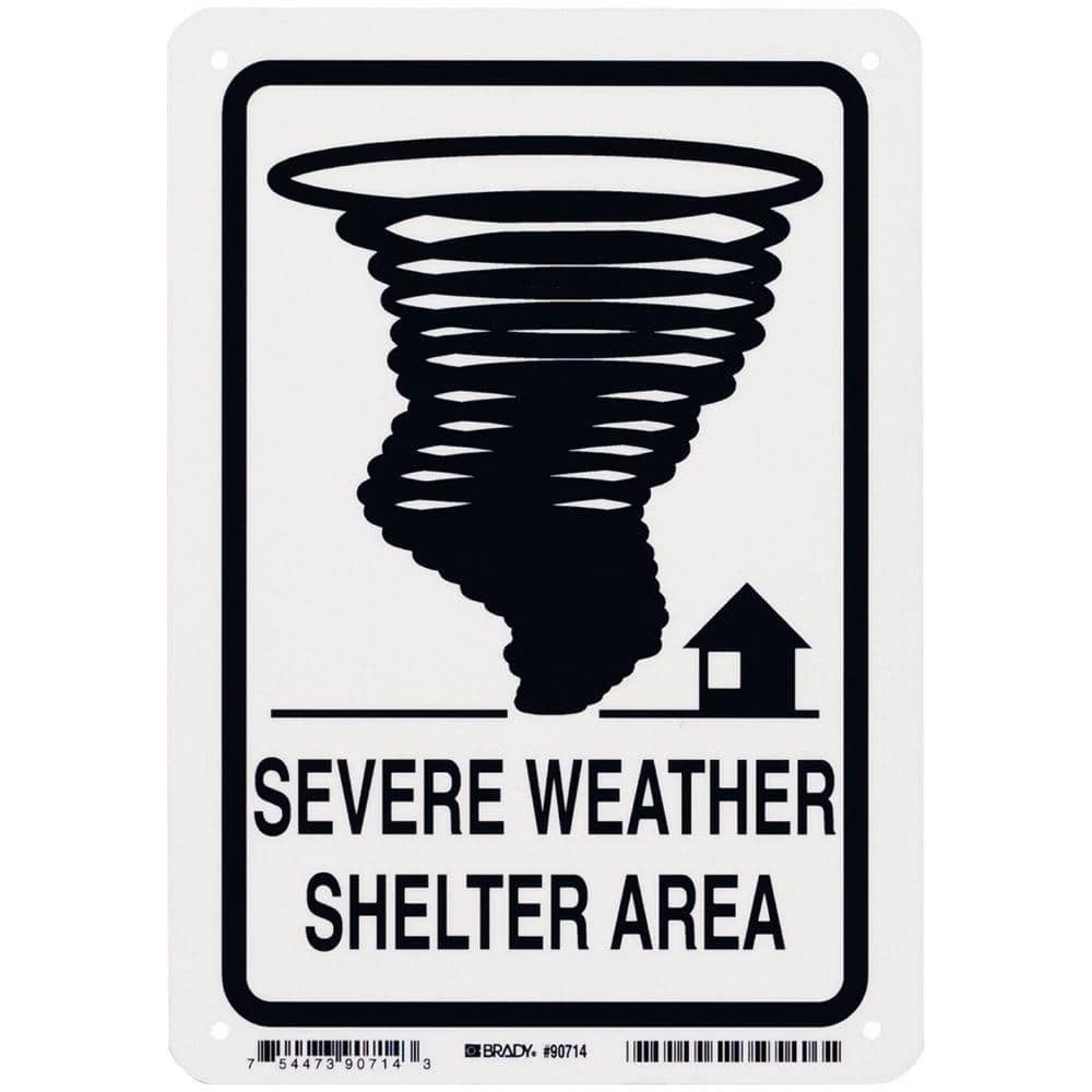 Deals π€© Brady 10 in. x 7 in. Glow-in-the-Dark Plastic Severe Weather Shelter Area Sign π 1 Deals π€© Brady 10 in. x 7 in. Glow-in-the-Dark Plastic Severe Weather Shelter Area Sign π