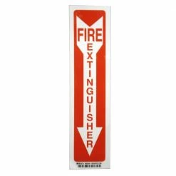 Outlet ✔️ Brady 14 in. x 3-1/2 in. Fiberglass Fire Extinguisher Sign ⭐