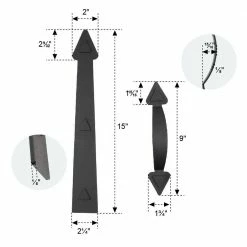 Best Pirce π₯ WINSOON Decorative Garage Door Hardware Couch House Carriage Accents Faux Hinges Curb Appeal Kit, Black (4-Hinges, 2-Handles) π 14 Best Pirce π₯ WINSOON Decorative Garage Door Hardware Couch House Carriage Accents Faux Hinges Curb Appeal Kit, Black (4-Hinges, 2-Handles) π -Premier Lock Sales winsoon garage door hardware gcm5156 76 1000