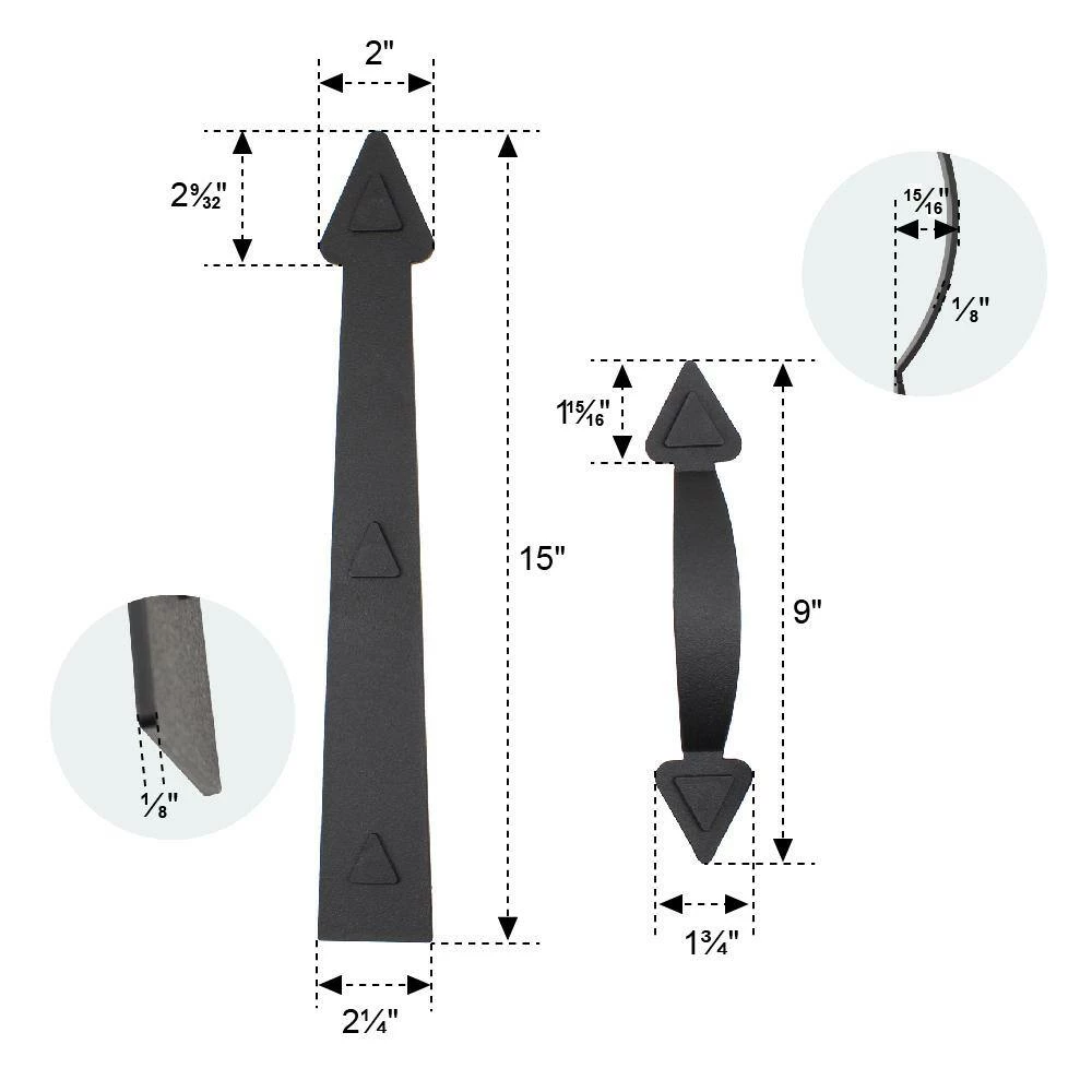 Best Pirce π₯ WINSOON Decorative Garage Door Hardware Couch House Carriage Accents Faux Hinges Curb Appeal Kit, Black (4-Hinges, 2-Handles) π 7 Best Pirce π₯ WINSOON Decorative Garage Door Hardware Couch House Carriage Accents Faux Hinges Curb Appeal Kit, Black (4-Hinges, 2-Handles) π - Image 7